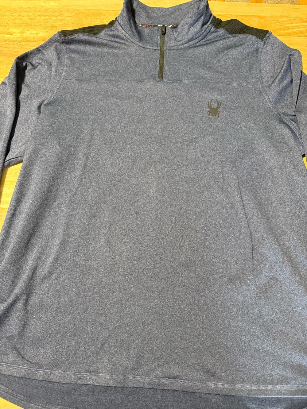 Spyder Active Men’s XL Quarter Zip Pullover ProWEB Navy Blue